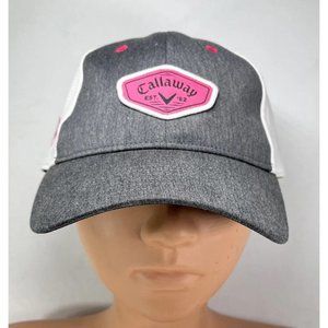 Callaway Womens Gray White Golf Cap Hat